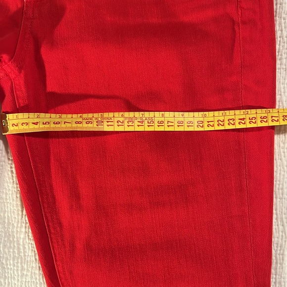 J. Crew Red Matchstick Jeans, Size 29, Low Waisted - Picture 8 of 10
